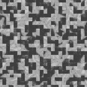 Abstract maze pattern creating a black and white texture Stock Illustration