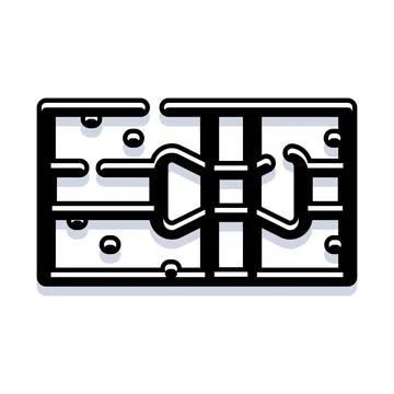 Abstract maze pattern creating an intricate network design 스톡 일러스트