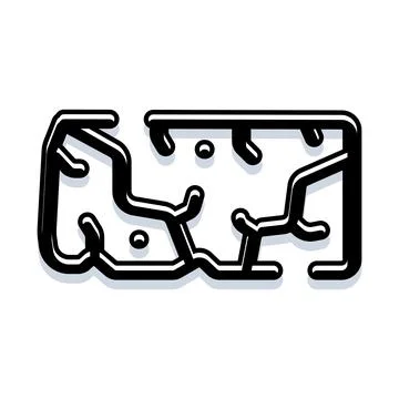 Abstract maze puzzle finding way solution concept Stock Illustration