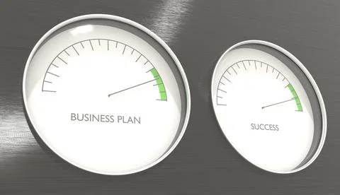 Abstract measuring device. Influence of business plan on success. Scales of Stock Illustration