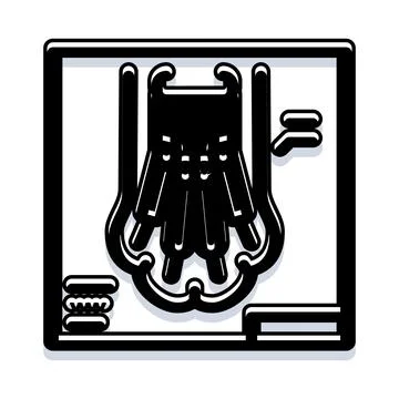 Abstract mechanical drawing with detailed engineering schematic Stock Illustration