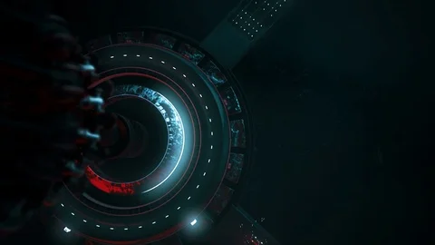 Abstract mechanical flower Stock Footage 71640391