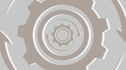 Abstract mechanical gears animation featuring concentric circular motion wi.. Vidéo 333220654