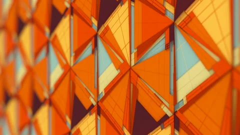Abstract mechanical movement of colored geometric shapes 3d loop animation HD Stock Footage 132275790