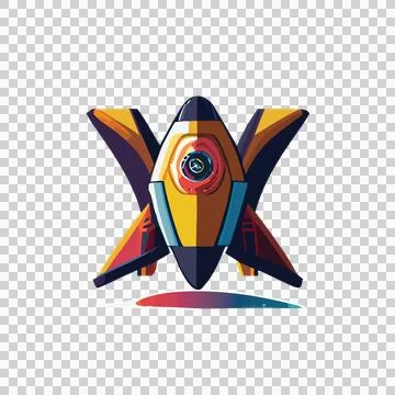 Abstract Mechanical Shape With Outline lines geometric forms Stock Illustration