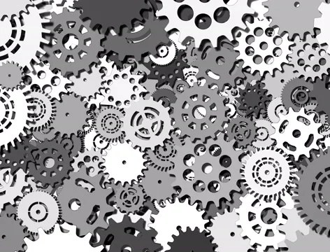The abstract mechanism which consists of a set of gears Stock Footage 62214911