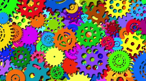 The abstract mechanism which consists of a set of gears Stock Footage 62228428