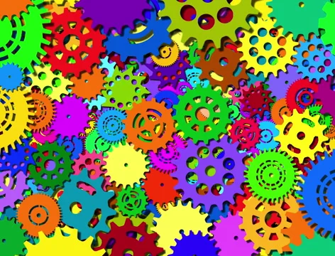 The abstract mechanism which consists of a set of gears Stock Footage 62229296