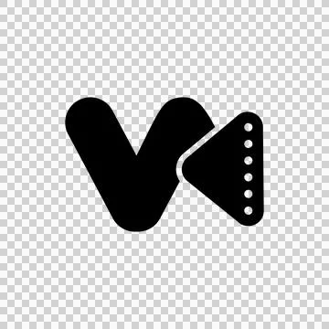 Abstract media or video initial logo W template design Stock Illustration