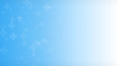 Abstract Medical Background with Floating Cross Symbols and Soft Blue Gradien Stock Footage 341775404