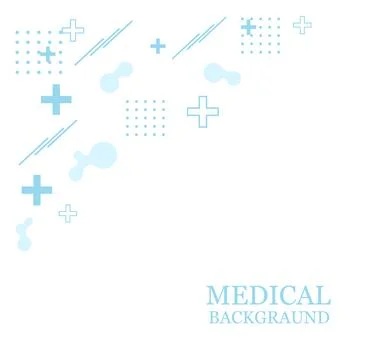 Abstract medical pattern featuring geometric hexagons and cross elements Stock Illustration