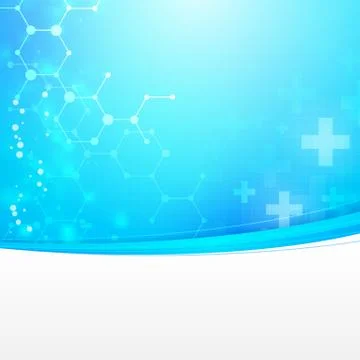 Abstract medical technology vector background with empty space background. la Illustrazione stock