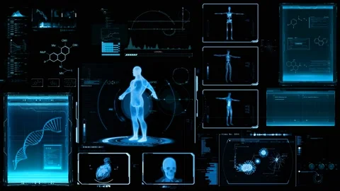 Abstract medical user interface Video stock 180039671