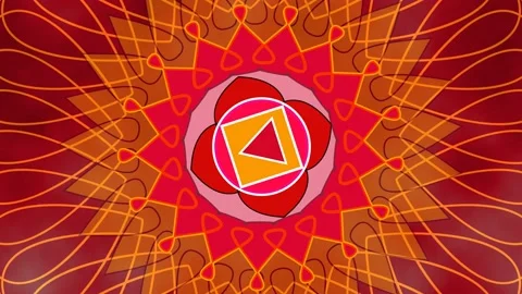 Abstract meditative animation for muladhara chakra Stock Footage 182396481