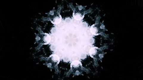 Abstract meditative background. Creating snowflakes Stock-Footage 317425983