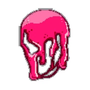 Abstract melted circle pixel art vector illustration 库存插图
