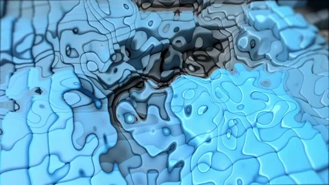 Abstract melting of blue plastic texture Stock Footage 108271579