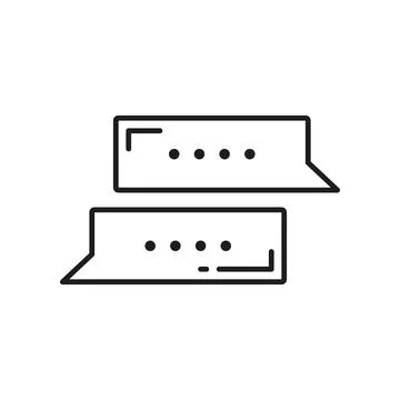 Abstract memo dialog message doodle, speech bubble Stock Illustration