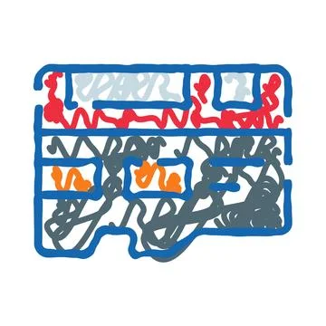 Abstract memory card illustration data storage concept Stock Illustration