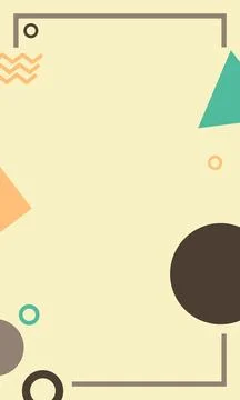 Abstract memphis frame background. Vector illustration. Stock Illustration