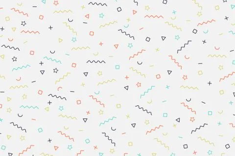 Abstract memphis geometric pattern design of artwork design background. Stock-Illustration