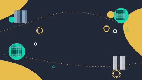 Abstract memphis motion graphics background with colorful geometric shapes .. Stock Footage 341025214