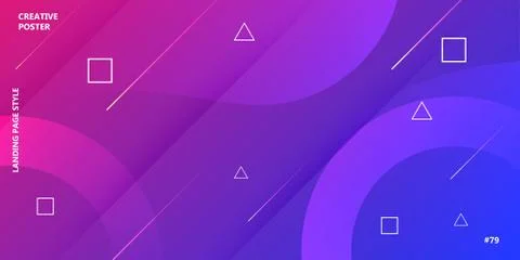 Abstract memphis vector background design. Vibrant art creative banner backdr Stock Illustration