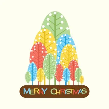 Abstract merry christmas tree design 스톡 일러스트