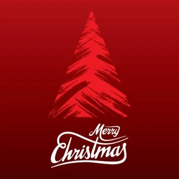 Abstract merry christmas tree Stock Illustration