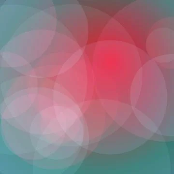 Abstract Mesh Background with Overlapping Red and Teal Translucent Bokeh Ci.. Stock Illustration