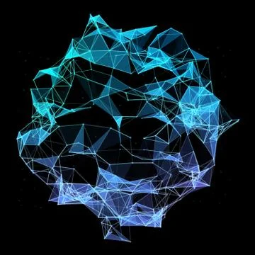 Abstract mesh background with triangles, lines and shapes 스톡 일러스트