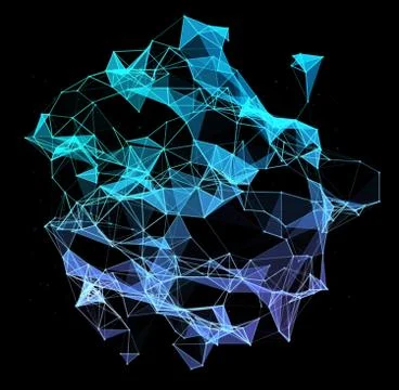 Abstract mesh background with triangles, lines and shapes Illustrazione stock