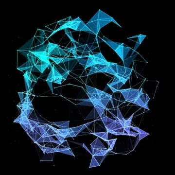 Abstract mesh background with triangles, lines and shapes 스톡 일러스트