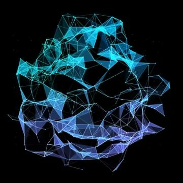 Abstract mesh background with triangles, lines and shapes 스톡 일러스트