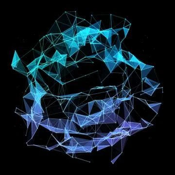 Abstract mesh background with triangles, lines and shapes 스톡 일러스트