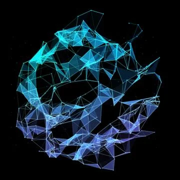 Abstract mesh background with triangles, lines and shapes 스톡 일러스트