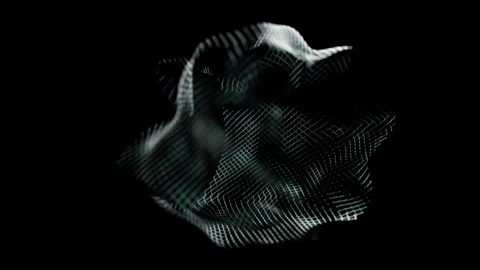 Abstract Mesh Fishnet Loop Shape on Dark Background With Soft Edges Stock Footage 319686180