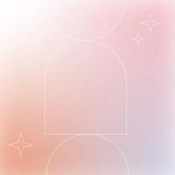 Abstract mesh gradient background in y2k aesthetic. Pastel colored square Stock Illustration