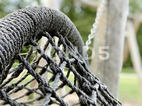 Abstract mesh of ropes in the park Stock Photos