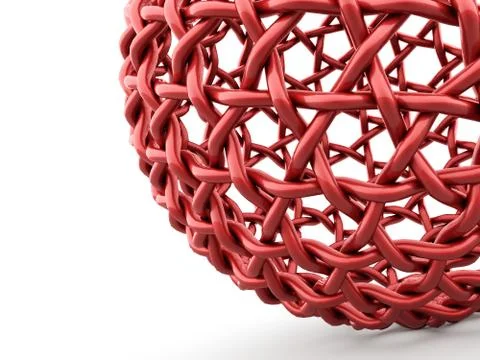 Abstract mesh sphere part rendered Illustrazione stock