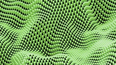 Abstract mesh wave pattern of colorful particles. Design. Moving up and down Stock Illustration