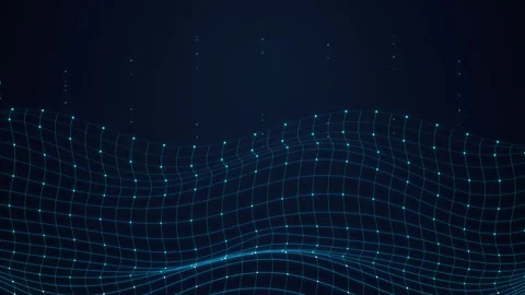 Abstract mesh waves digital terrain technology background seamless loop mod.. Stock Footage 347811180