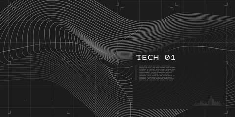 Abstract mesh wireframe background with lines and grids. Futuristic grid Stock Illustration