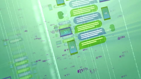 Abstract Messages in Screen File Form. Loopable. Stock Footage 88885760