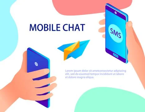 Abstract messaging using mobile communications. Stock Illustration