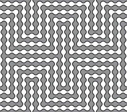 Abstract Metaball Based Vector Seamless Pattern. Some Motion Ill Stock Illustration