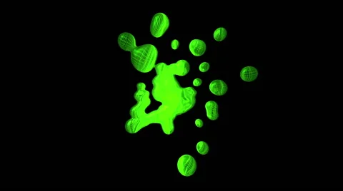 Abstract metaballs in space Stock Footage 43538222