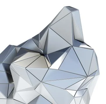 Abstract metal architectural pattern on white Stock Illustration