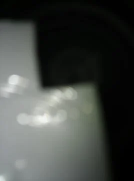 Abstract metal background with different elements in space with blur effect Foto stock