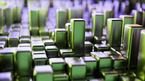 Abstract metal break background 3D illustration Stock Illustration